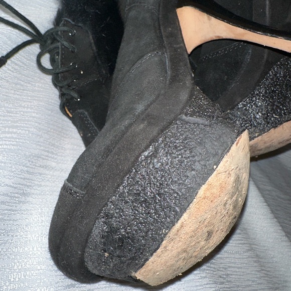 L.A.M.B. Pier suede booties with rabbit fur cuff used - Picture 6 of 8